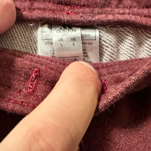 Adidas maroon and black sweatpants/joggers - Picture 2 of 2